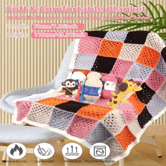 8PCS Yarn, Learn to Crochet Blankets {6}