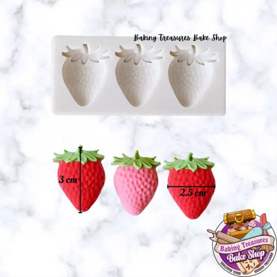 Strawberry Trio Silicone Mold {2}