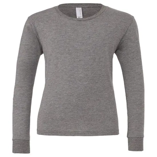 Bella + Canvas&reg; Youth Triblend Long-Sleeve T-Shirt GREY TRIBLEND {1}