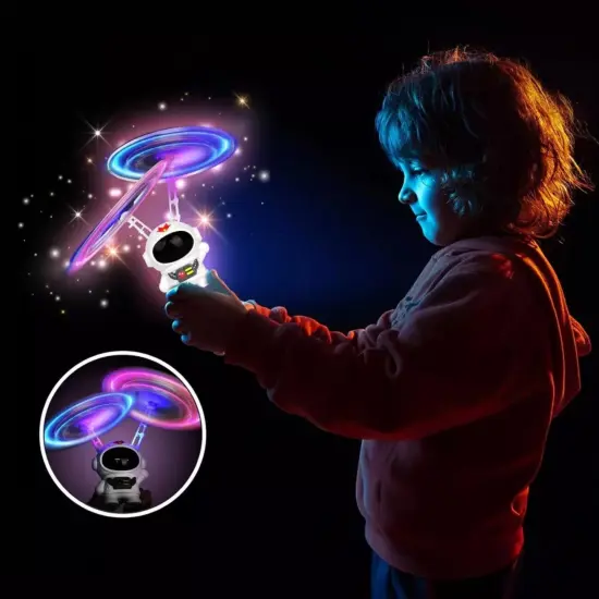 Kitcheniva Spaceman Flying Toys Hand Operated Drones With LED Light Rechargeable {4}