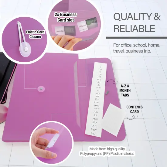 BAZIC Expanding File A4/Letter Size Poly 13-Pocket Morandi Edition {3}