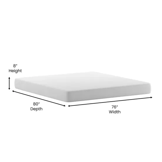 Merrick Lane Iris CertiPUR-US Certified Memory Foam Mattress Infused with Charcoal & Green Tea Cooling Gel {5}