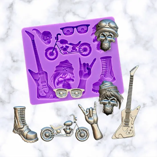 Metal / Biker Silicone Mold {1}