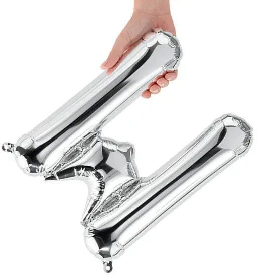NorthStar Balloons&reg; 16" Silver Letter M Balloon Air Fill Only Foil Mylar {3}