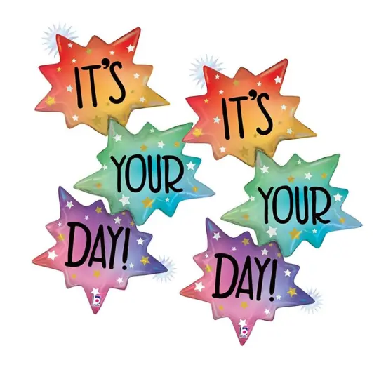 Betallic&reg; 51 Inch Opal It's Your Day Burst Balloon {4}