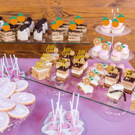 36 Pieces Little Cutie Glitter Cupcake Toppers {4}