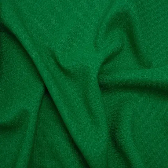 1 Yard Kelly Green Textured Polyester Woven Fabric Soft Tactile 55 Inches Width {2}
