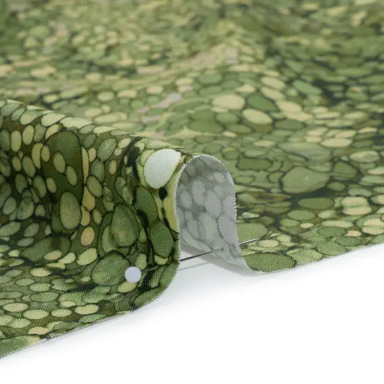 1 Yard Northcott Olive Bubbles Printed Quilting Cotton Fabric Soft Smooth Hand 43 Inches Width {2}