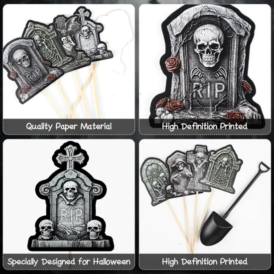 48 Pcs Halloween Cupcake Topper {2}