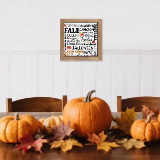 Pumpkins Decorative Signage Plaques Fall Table Decor {5}