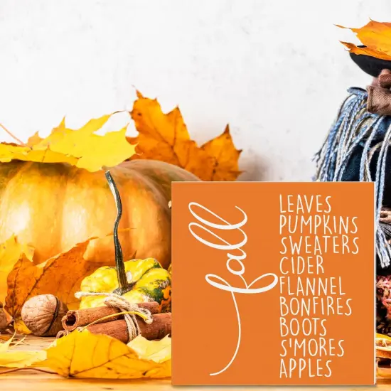 Wood Sign Rustic Fall Table Decor {5}