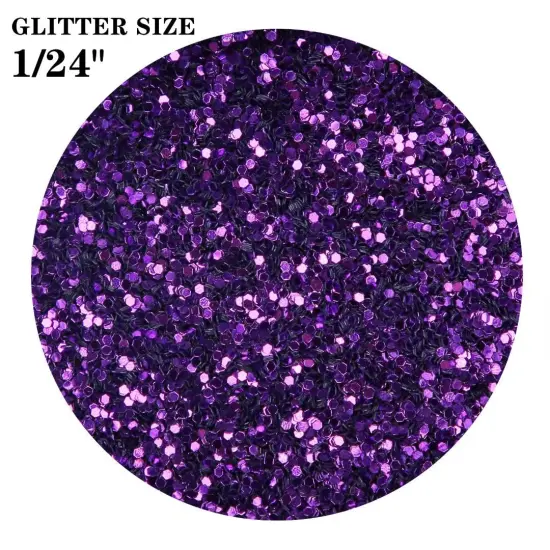 Purple Chunky Glitter 4 OZ Glitter for Resin Crafts Tumblers Cosmetic Makeup Nail Art Festival Decoration {2}