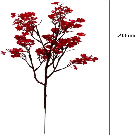 8 Bundle Babys Breath Artificial Flowers Bouquets (Burgundy) {5}