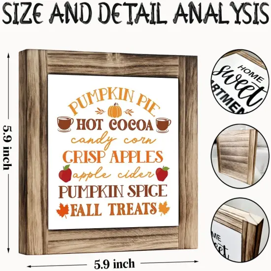 Fall Rustic Wooden Tabletop Decor Sign {2}