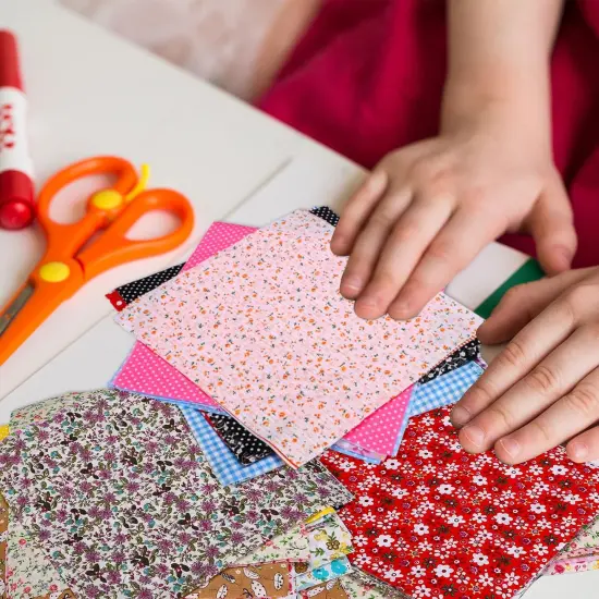 100 Pcs 10 x 10 Inches Cotton Fabric Bundle Squares for Quilting Sewing {2}