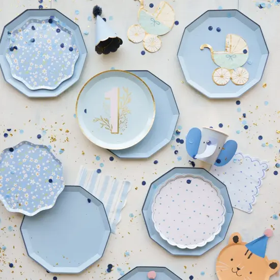 SKY BLUE SIGNATURE LARGE PLATES {3}