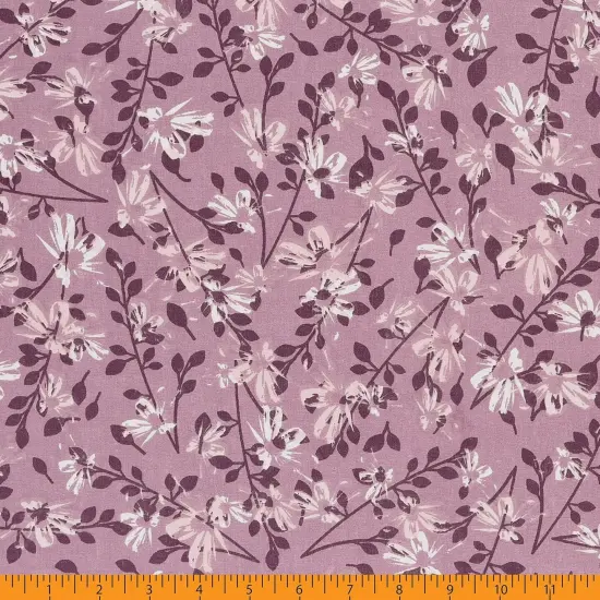 Mook Fabrics Aster Floral Cotton Fabric [108 in. Wide] - By The Yard Elderberry {3}