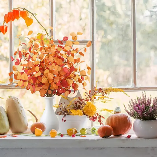 6 PCS Fall Artificial Eucalyptus Centerpiece Decor {2}