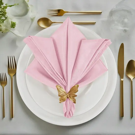 Pink Cloth Napkins (12 Pack, 20x20 Inches), Ideal Dinner Napkins for Party, Wedding and Lunch/Dinner {1}