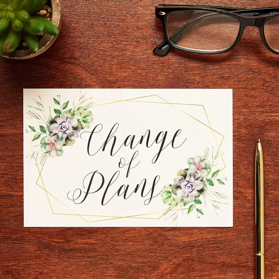 Change of Plans Postcard, Event Postponement Card (6 x 4 In, 48 Pack) Multicolor {7}