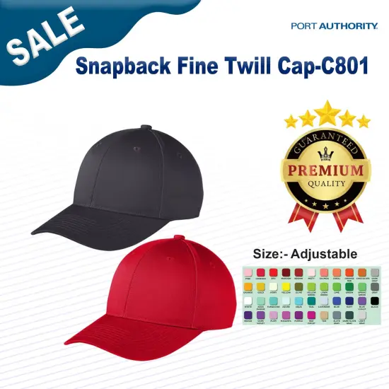 Port Authority&reg; Snapback Fine Twill Cap Graphite {3}