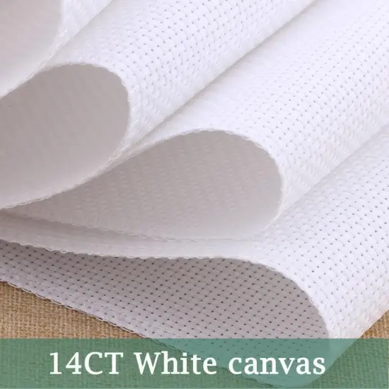 14CT Counted Cross Stitch Kits for Adults,DMC Threads Unprinted Pattern Embroidery Kit Needlework-Flower Cabin {2}