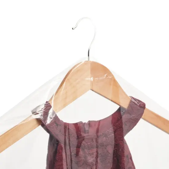 50 Pack Clear Plastic Garment Bags for Hanging Clothes, Long Dry Cleaning Bags for Suits, Shirts, Dresses (21 x 72 Inch) {6}