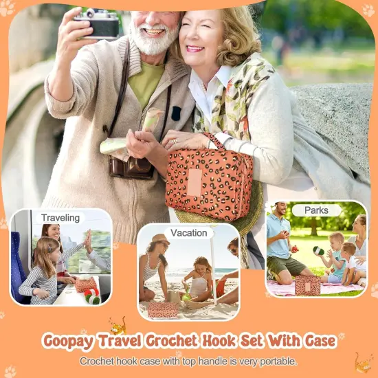 Crochet Kit Beginners Crochet Hook Set with Crochet Yarn,58PCS Portable Crochet Set Ergonomic Crochet Hooks Travel Knitting Crochet Supplies {2}