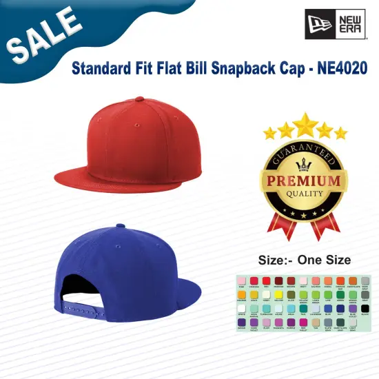 New Era &reg; Standard Fit Flat Bill Snapback Cap Scarlet {3}