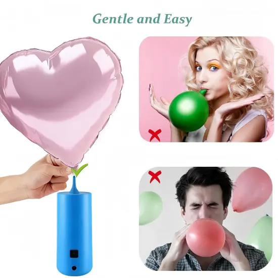 Electric Magic Balloon Pump, Electric Air Inflator Party Air Blower Pump with 1 Nozzle 1 Balloon Cutter and 10 Pcs Long Balloons,Great for Twisty Curly Balloon, Foil Balloons {2}