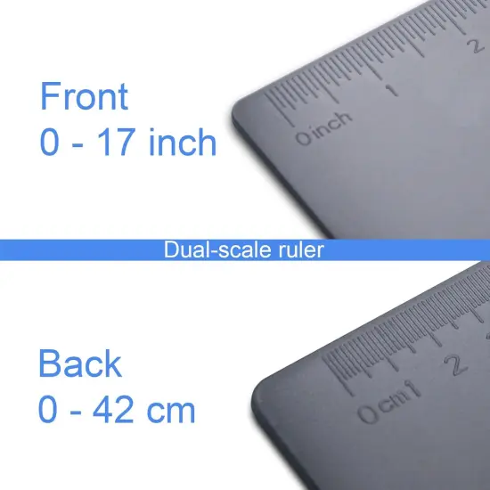 11x17 Clipboard Three Clip with Ruler Extra Large Clipboard Super Hard 11 x 17 Clipping Board Plastic Black Pack of 1 {4}