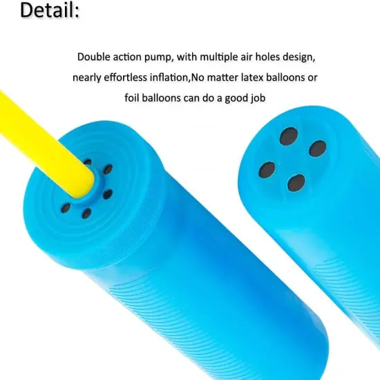 Portable Hand Held Round Nozzle Pump for Quickly Filling Inflatables, Balloons, Toys, Hand Pump - Double Action Air Pumps Balloons, Exercise Balls, Yoga Balls, Pool Floats {1}