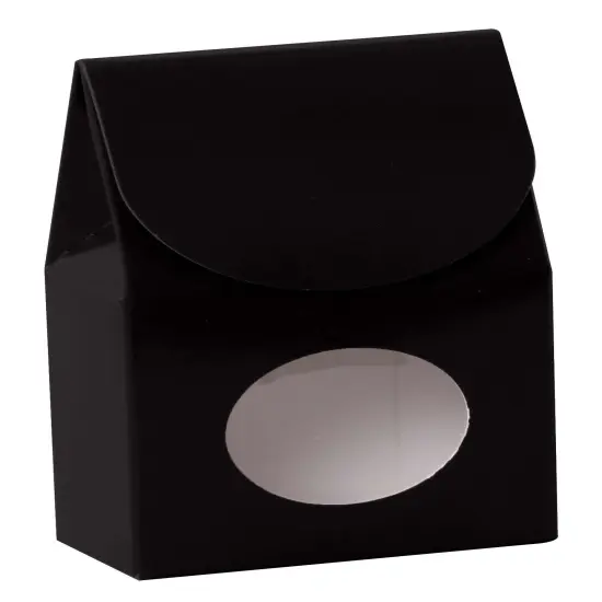 Pack/6: Black Gourmet Candy Box - 3-1/2 x 1-3/4 x 6-1/2" {1}