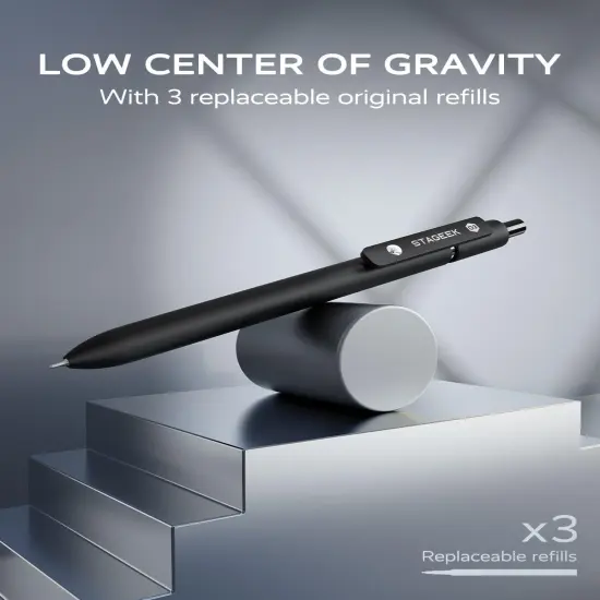 Black Gel Pens, 12Pcs Fine Point Smooth Writing Pens with 3 Extra Refills, Quick Dry Black Ink Pens for Journaling, Office, Note Taking, School Supplies, Nurse Aesthetic(Black) {2}