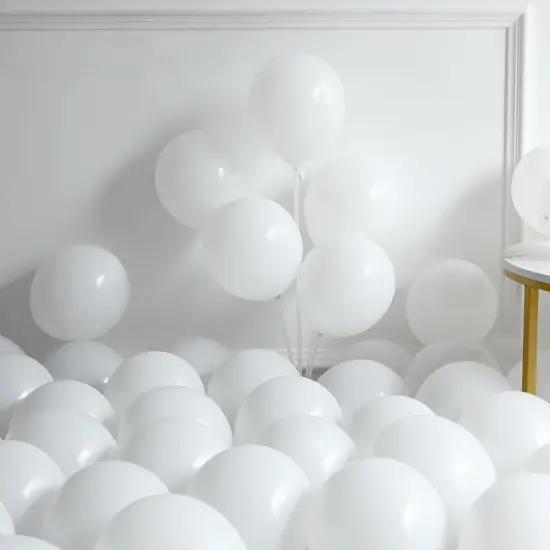 30pack White Latex Balloons {6}
