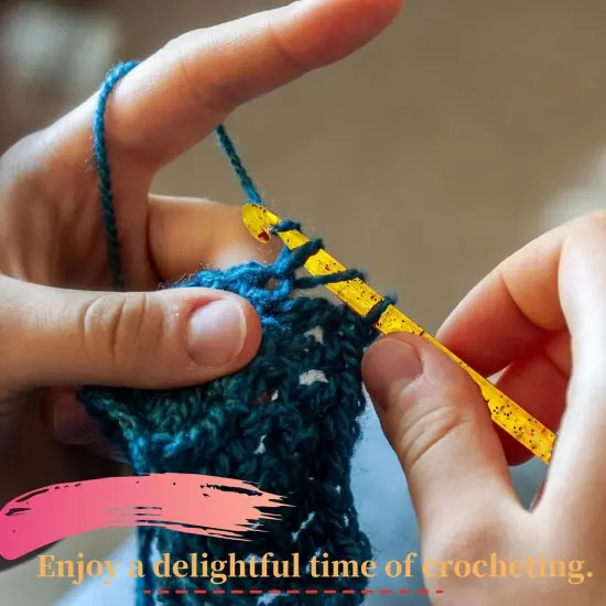 13 Size Crochet Hooks Set,Plastic Crystal Crochet Hook with Case,Large Crochet Hooks for Chunky Yarn Ergonomic Knitting Needles Crochet Needle {4}