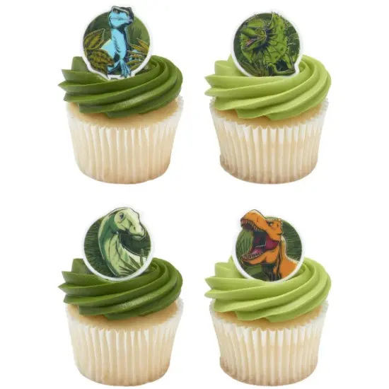 Jurassic World Cupcake Rings 12ct {3}