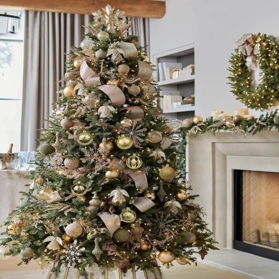 2.36" Christmas Ball Ornaments 36 Pcs Christmas Tree Decorations Set Shatterproof Small Gold Christmas Ornaments Balls with Hanging Loop for Holiday Party Wreath Xmas Tree Decor {3}