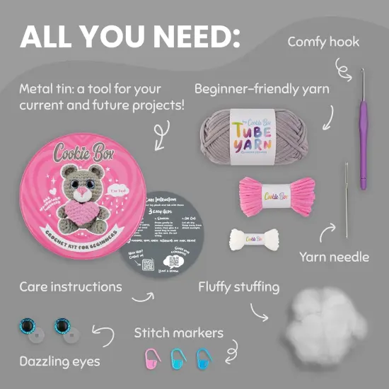 Crochet Kit for Beginners - Learn to Craft Amigurumi Stuffed Animals {2}