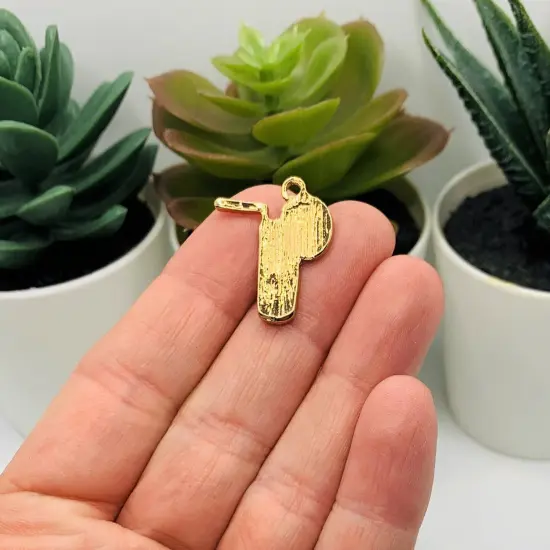 Yellow Enamel Lemonade Charms, 23x20mm {3}