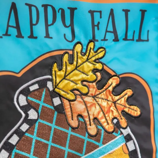 Happy Fall Acorn Garden Flag 2 Sided Applique {3}