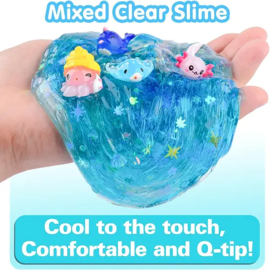 4 Pack Glimmer Crunchy Crystal Ocean Slime Kit {2}