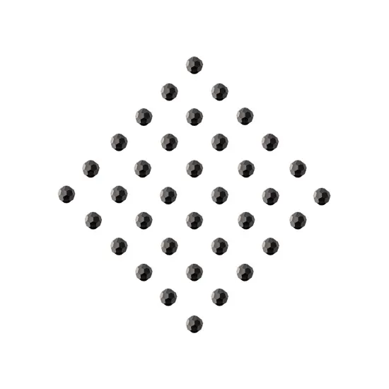 Preciosa 6mm Czech Glass Faceted Round Beads, 36pcs Jet {4}