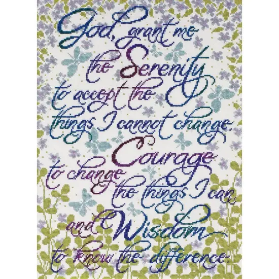 Design Works Counted Cross Stitch Kit 12"X16"-Serenity Prayer {2}