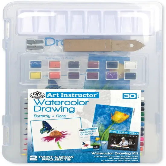 Art Instructor Watercolor Pencil Drawing Clearview Art Set-Small - 30pc {1}