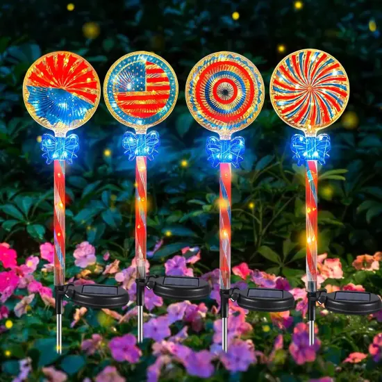 4th of July Decorations Outdoor, 4 Pack Waterproof Outdoor {1}