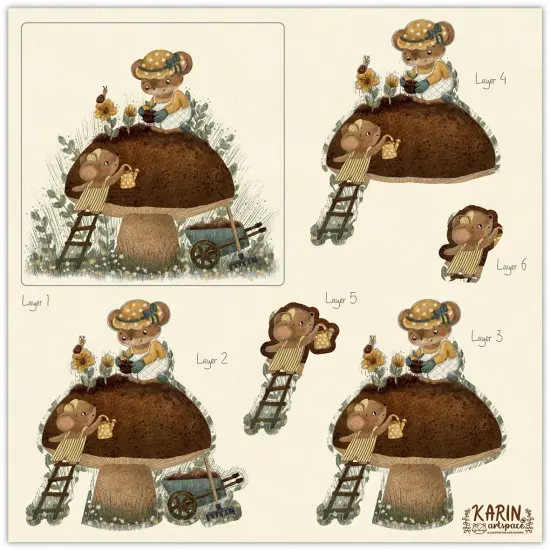 Craft Consortium 3D Decoupage 8"X8" Pad 18/Pkg-Amongst The Hedgerow {6}