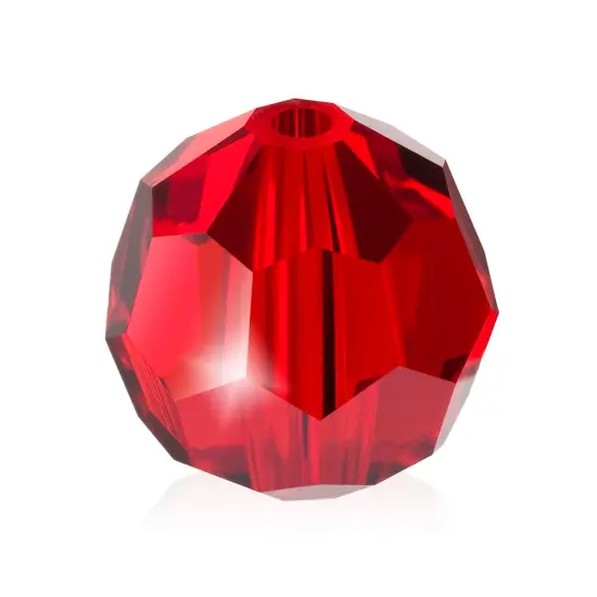 Preciosa 4mm Czech Glass Faceted Round Beads 40 Pieces Light Siam {1}