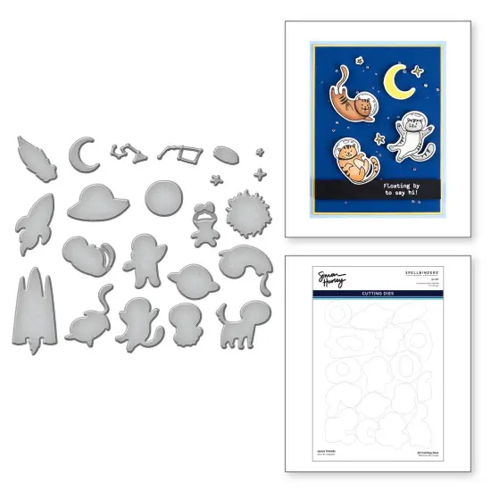 Spellbinders Etched Die By Simon Hurley-Space Friends {4}