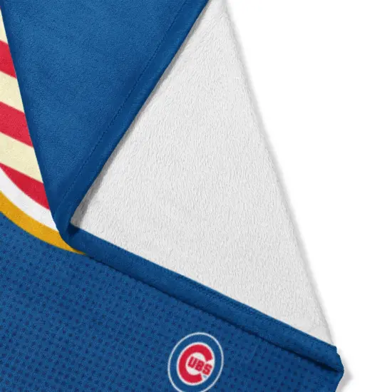 MLB Celebrate Series Silk Touch Sherpa Throw Blanket 50&times;60 Inches Chicago cubs {5}